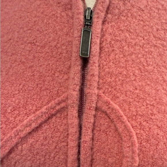 Alexandra Bartlett Pink Boucle Full Zip Mock Neck Wool Sweater Jacket Medium - Picture 6 of 11